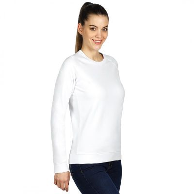 WING, dukserica sa raglan rukavima i okruglim izrezom, 260 g/m2, bela