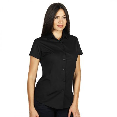 CLUB SSL WOMEN, ženska košulja kratkih rukava, crna