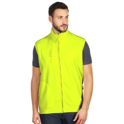 POLARIS VEST, prsluk od brušenog polara, 280 g/m2, neon žuti