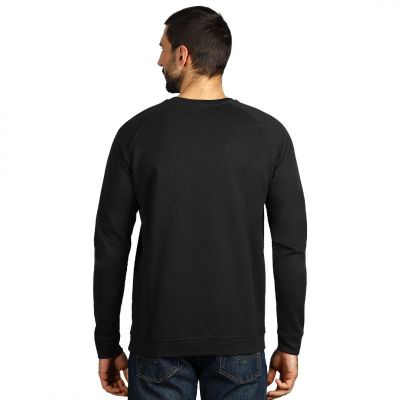 WING, dukserica sa raglan rukavima i okruglim izrezom, 260 g/m2, crna