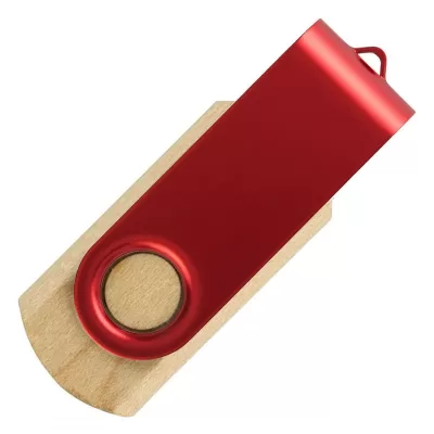 SMART WOOD, usb flash memorija, crvena, 32GB