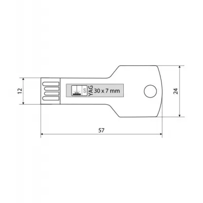 ALU KEY, usb flash memorija, plavi, 32GB