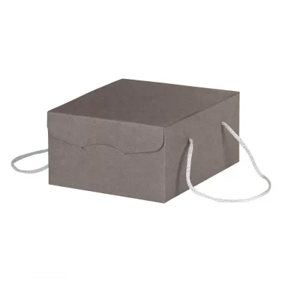 CORDINI, troslojna samosklopiva poklon kutija sa ručkama, siva
