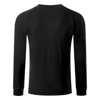 WING, dukserica sa raglan rukavima i okruglim izrezom, 260 g/m2, crna