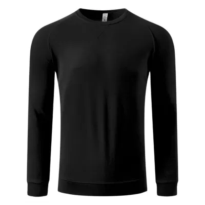 WING, dukserica sa raglan rukavima i okruglim izrezom, 260 g/m2, crna