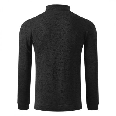 JUMPER, melirana dukserica sa visokom kragnom, 280 g/m2, crna