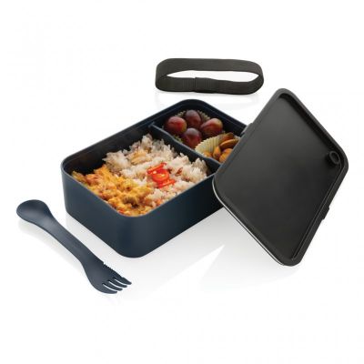 GRS recycled PP lunch box with spork