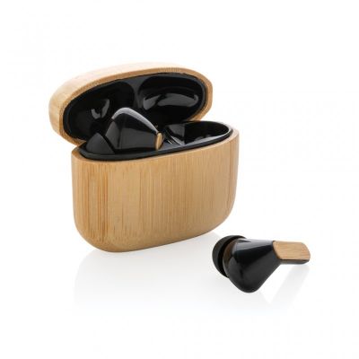 Bamboo TWS earbuds with RCS recycled plastic