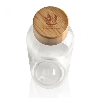 RCS RPET bottle with bamboo lid