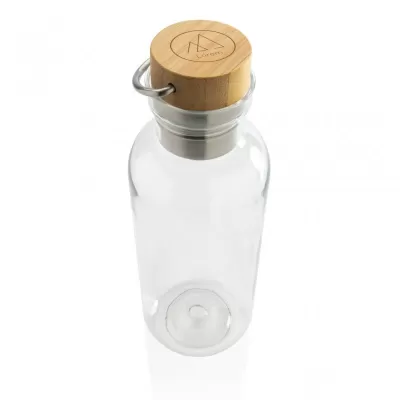 RCS RPET bottle with bamboo lid and handle