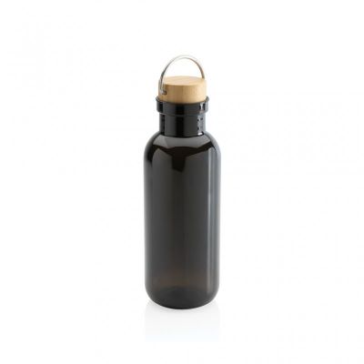 RCS RPET bottle with bamboo lid and handle