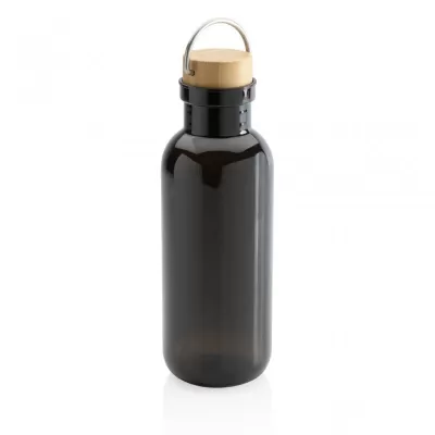 RCS RPET bottle with bamboo lid and handle