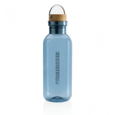 RCS RPET bottle with bamboo lid and handle