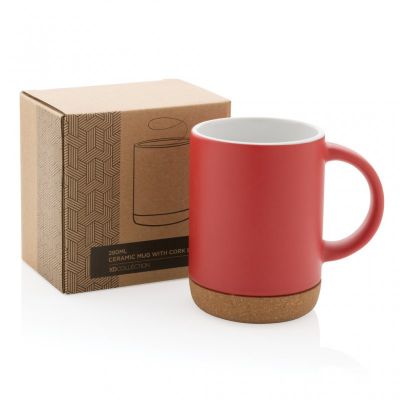 Ceramic mug with cork base 280ml