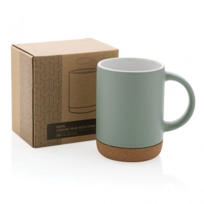 Ceramic mug with cork base 280ml