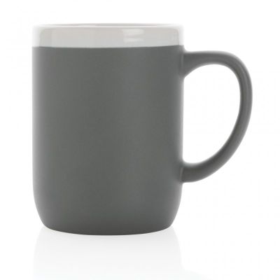 Ceramic mug with white rim 300ml