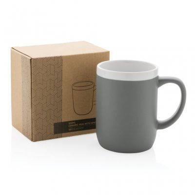 Ceramic mug with white rim 300ml