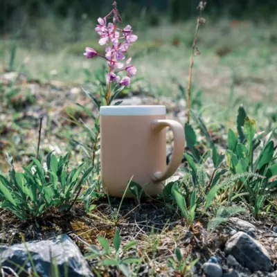 Ceramic mug with white rim 300ml