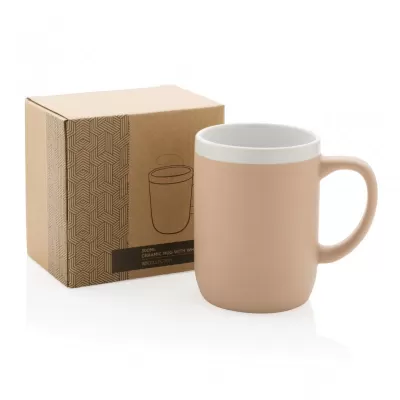 Ceramic mug with white rim 300ml