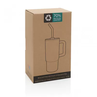 Embrace deluxe RCS recycled stainless steel tumbler 900ml