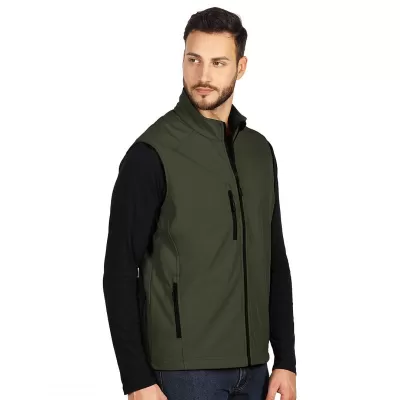 SKIPPER VEST, softshell prsluk, maslinasti