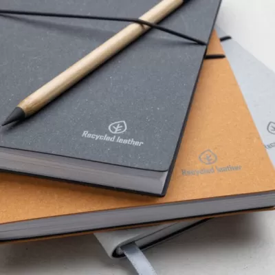 A5 recycled leather notebook