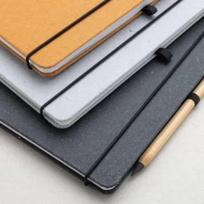 Recycled leather hardcover notebook A5