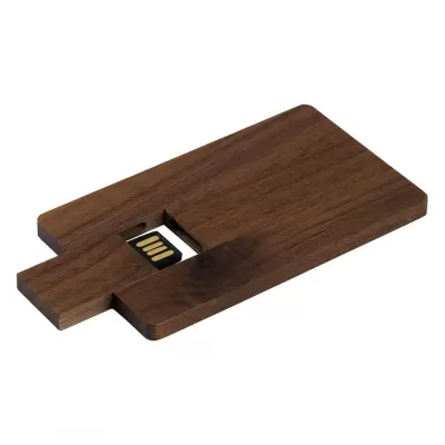 CREDIT CARD WOOD, usb flash memorija, braon, 16GB