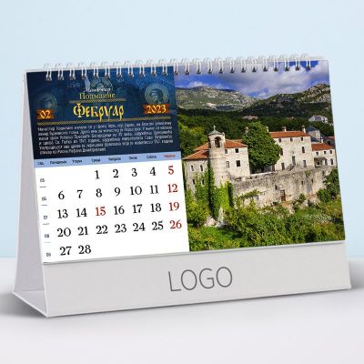 PRAVOSLAVNI MANASTIRI 18, stoni kalendar: 13 listova, mesečni