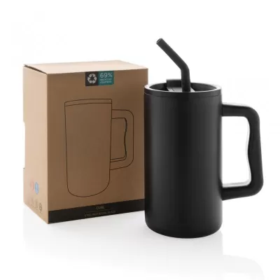 Cube RCS certified recycled steel mug 800ml