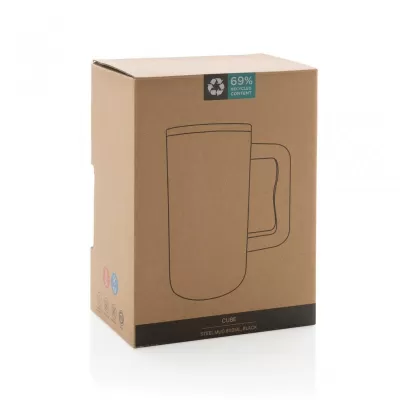 Cube RCS certified recycled steel mug 800ml