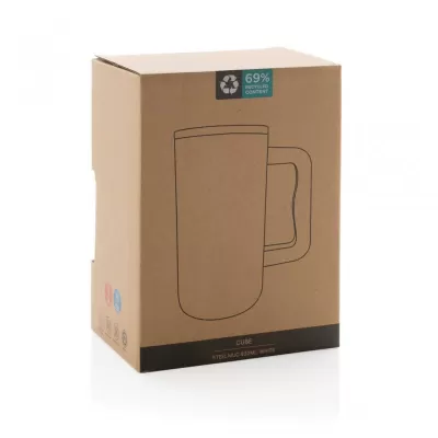 Cube RCS certified recycled steel mug 800ml