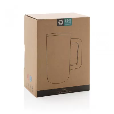 Cube RCS certified recycled steel mug 800ml