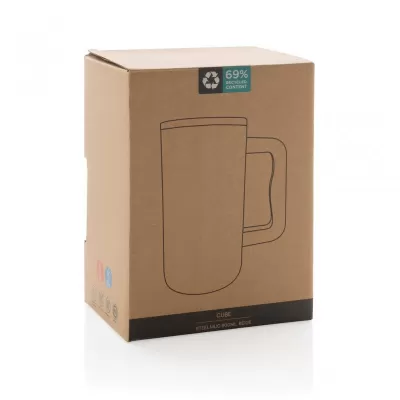 Cube RCS certified recycled steel mug 800ml