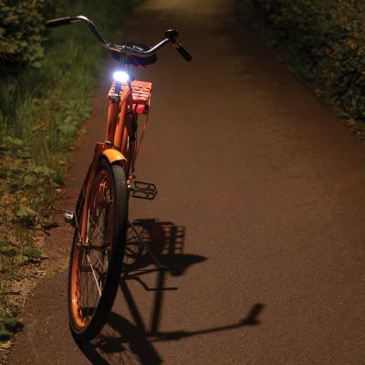 Lumino RCS recycled plastic USB re-chargeable bike light set