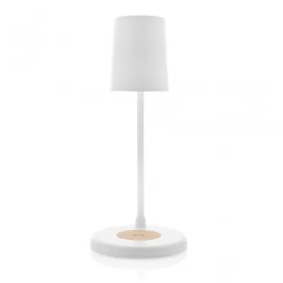 Zenara RCS recycled plastic and cork 15W wireless desk lamp