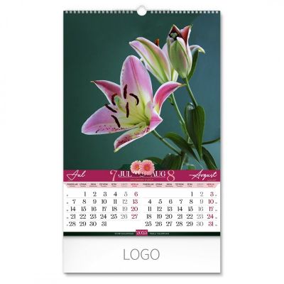 FLOWERS, zidni kalendar: 7 listova, dvomesečni