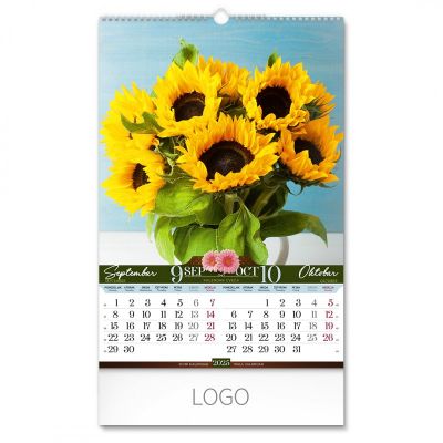 FLOWERS, zidni kalendar: 7 listova, dvomesečni