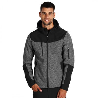 PANTHER GREY JACKET, softshell jakna sa kapuljačom, crna