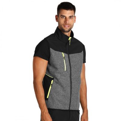 PANTHER GREY VEST, softshell prsluk, neon žuti